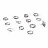 Jewelry Exaggerated Snake Shape Flower Heart Geometric Ring Joint Ring Thirteen-piece Set
