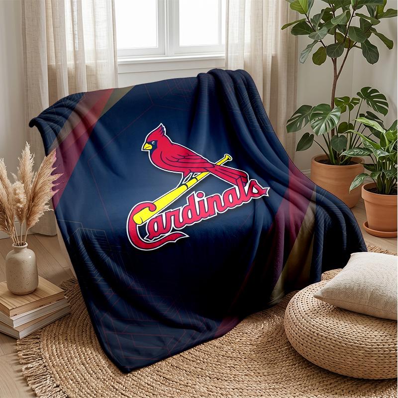 St. Louis Cardinals Flannel Fleece Blanket Cozy Warm Throw Blanket For Couch Bed Travel All Season Use