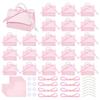1set Handbag Shaped Paper Candy Gift Packing Boxes with Imitation Pearl Beaded Handles Pink Finished Product: 9x6x5.5cm