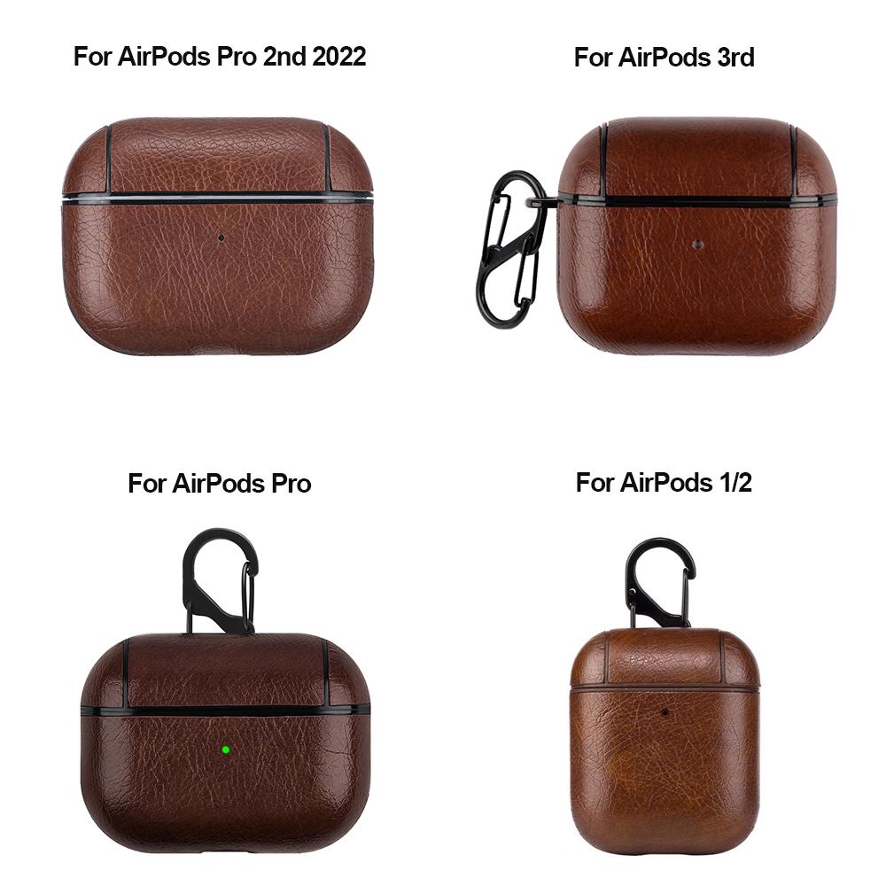 Leder Schutzhülle Für Airpods Pro 2 3 Hülle Kabellose Kopfhörer Hülle Für Airpod Pro2 Pro 2. 3. Airpods3 Lade Tasche Funda