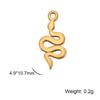 5pcs/lot Stainless Steel Snake Charms for Jewelry Making Gold DIY Pendant for Earring Necklace Bracelet