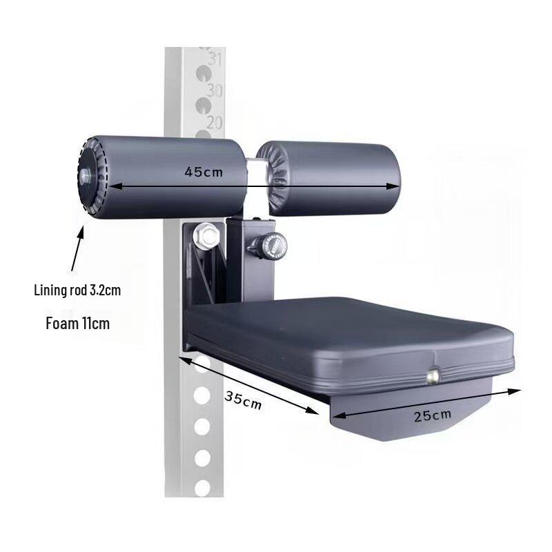 

Adjustable Bird Dog Leg Pad & High Pull Stool Attachment for Squat Rack Black, fits 26mm diameter