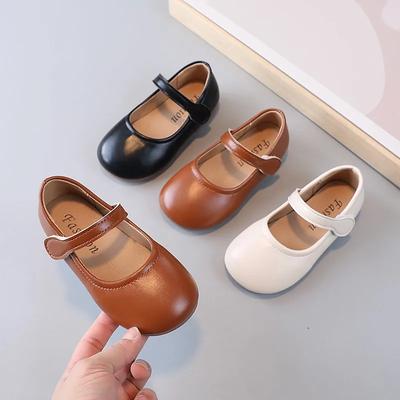 Mädchen Lederschuhe für Kleinkinder Kinder Große Kinder Prinzessin Mode 2024 Frühling Herbst Schick Einfach Klassisch Flach Weiche Schuhe 23-35