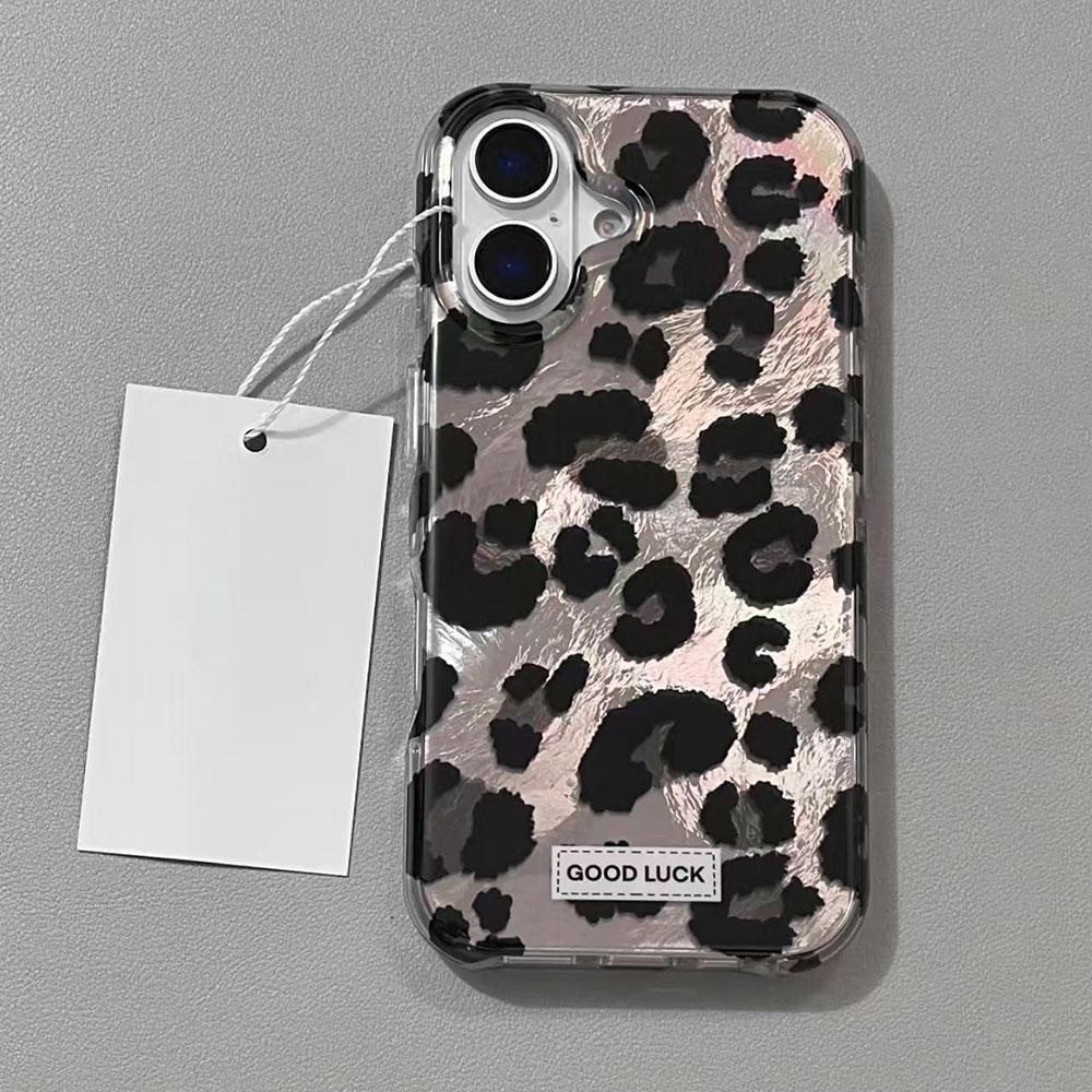 Retro Black Leopard Print Pattern Women Phone Case for Iphone 16 15 14 7 8 Plus 13 11 12 Pro Max X XS XR SE 2022 2020 16e Cover