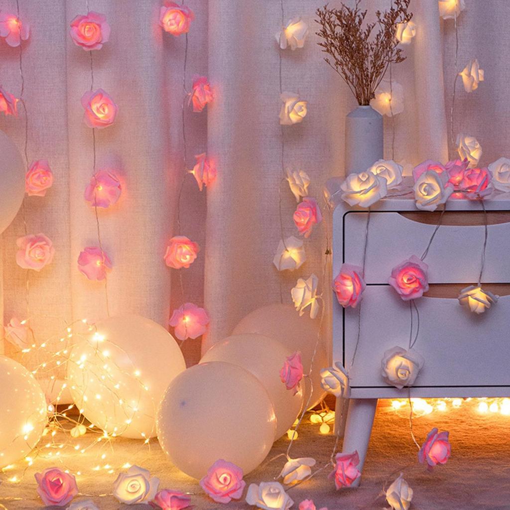 Lampki LED Różane 300cm Nowość 20 LED na Imprezę Dzień Matki Festiwal