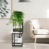 Living Room Bedroom Balcony Green Radish Succulent Flower Pot Rack2Floor-standing Metal Storage Rack for Indoor and Outdoor Use,