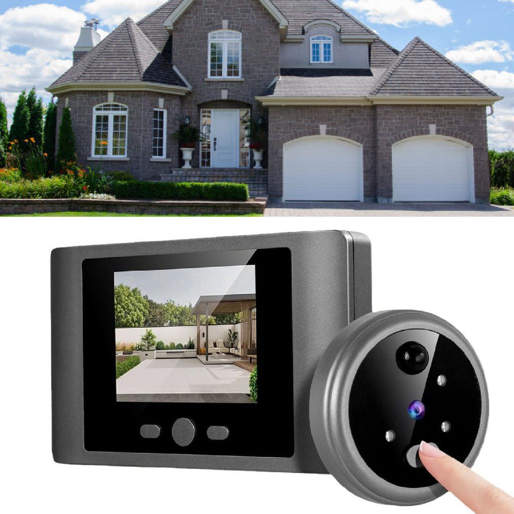 Peephole Camera 2.8in Color Display PIR Motion Detection Human Sensing Rechargeable Digital Door Cam