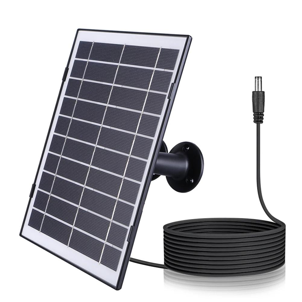 

8W Solar Panel for Security Camera for EufyCam/Wyze Cam Micro USB/USB-C/DC5521 Camera Solar Panel Charger 9.8Ft Charging Cable