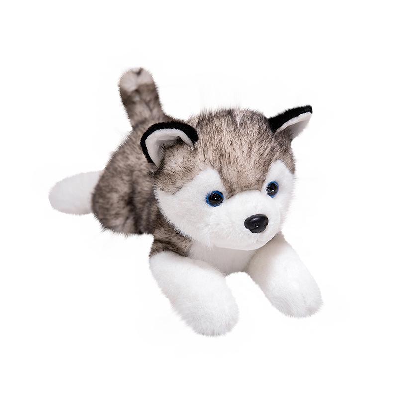 Cartoon Husky Plush Toy - Small Dog Comfort Doll for Children's Birthday Gift