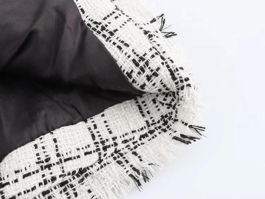 Autumn High Street Style Plaid Vest & High Waist Pants Set