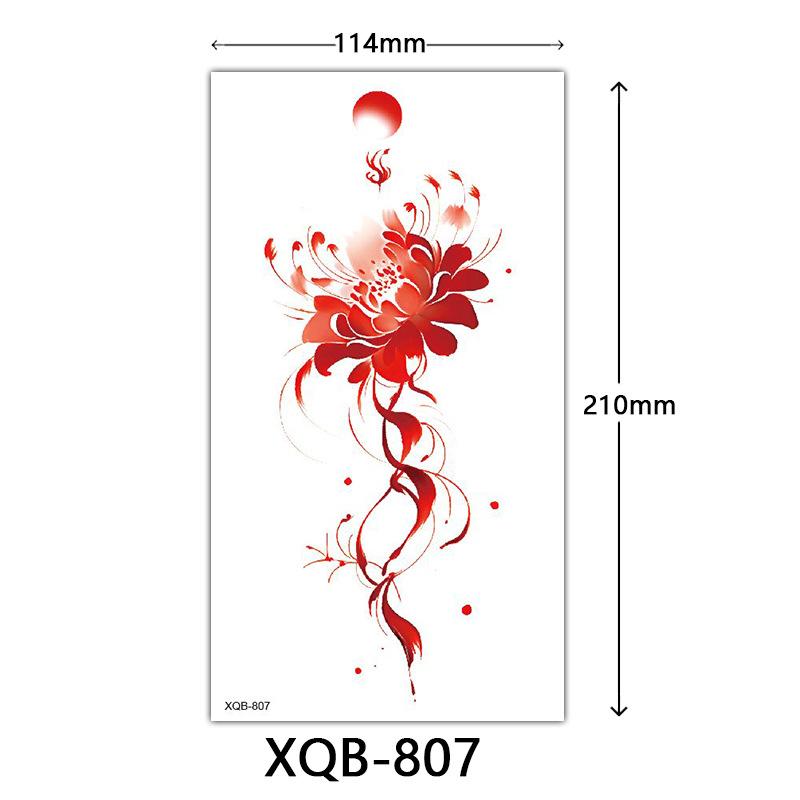 Small Full Arm Tattoo Sticker, Flower Letters, Plain Flower Tattoo Sticker Tattoo