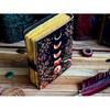 Moon Phase Vintage Leather Journal for Men & Women 200 Pages of Antique Handmade Deckle Edge Paper, Leather Sketchbook, Christmas Gift