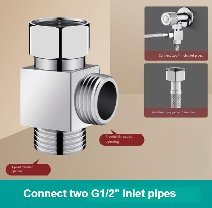 

Faucet Inlet Valve G1/2 Brass Triangle Valve Heater Water Stop Valve Bathroom Toilet Washing Machine Universal Switch