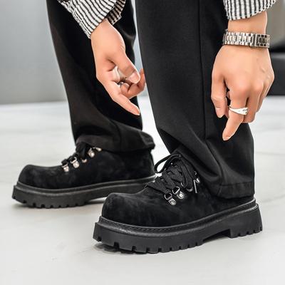 Nuova Scarpa da Uomo Derby a Testa Larga Rialzo Piattaforma Scarpe Piccole in Pelle da Uomo per Pendolari Zapatillas Deportivas De Mujer