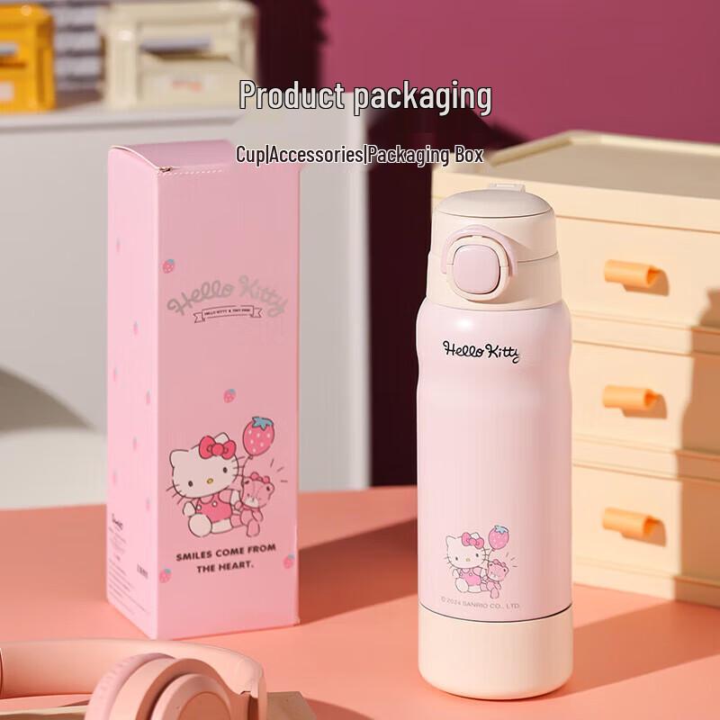 BEDDYBEAR 530ML Naughty KT Double-Drink Thermos with Straw