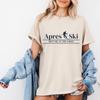 Apres Ski T-Shirt, Retro Style Skier Shirt, Winter Vacation Apparel, Skiing Graphic Tee