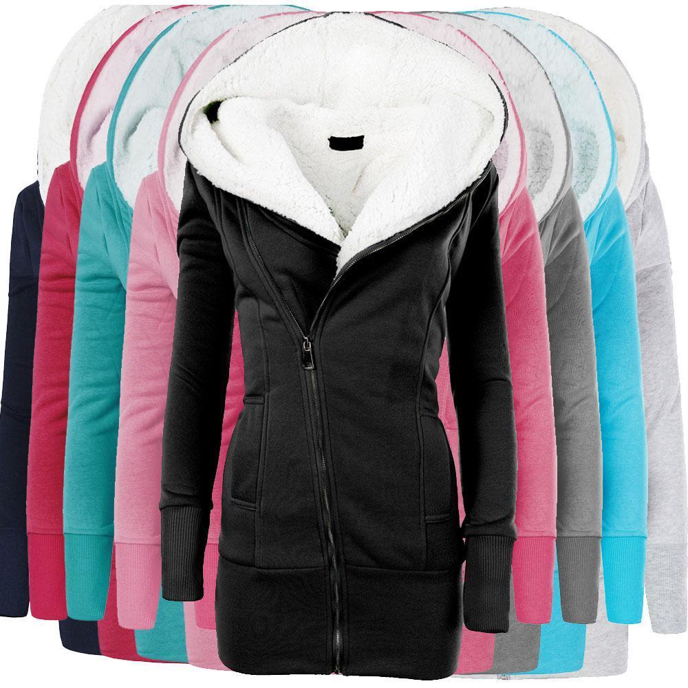 Buy Women Long Hooded Quilted Coats Casual Jacket Zipper Hooded Cotton