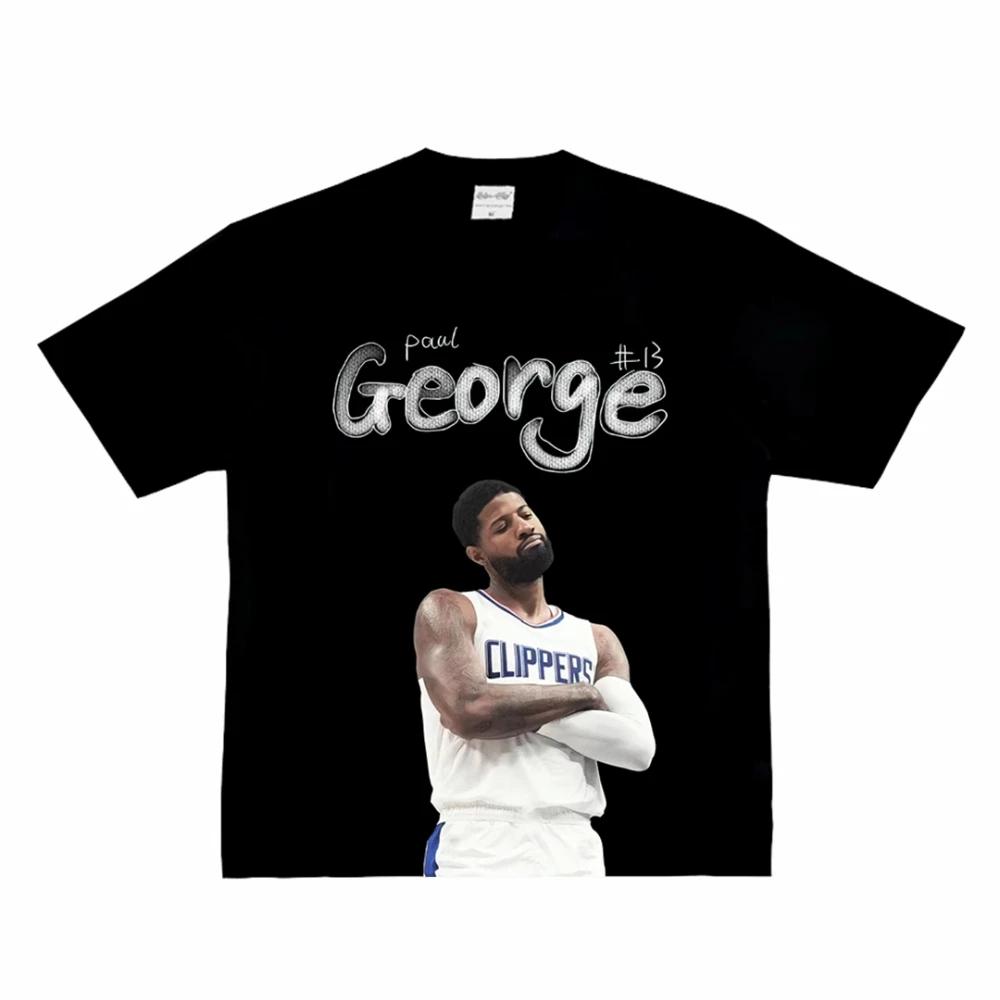 Fashion Men Women's T-shirt Basketball Star American Big Head Print Short Sleeve Cotton T-Shirt Loose Street Wear Tops Clothing
