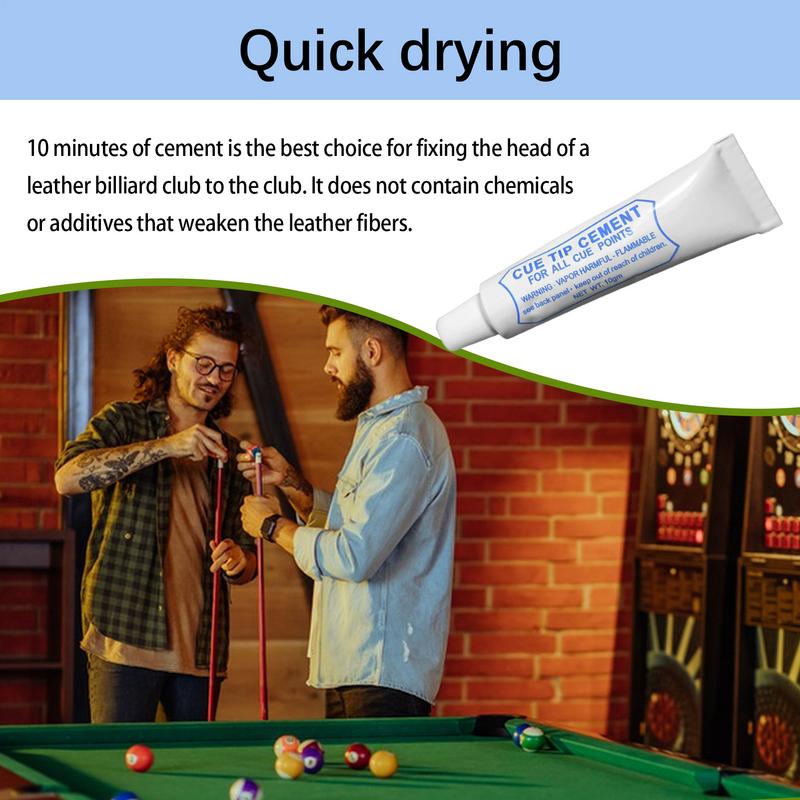 Glue For Billiard Pool Cue Tips Quick-Drying Club Repair Tools Increase Friction Cue Tip Repair Tool Billiard Cue Tip Accessory