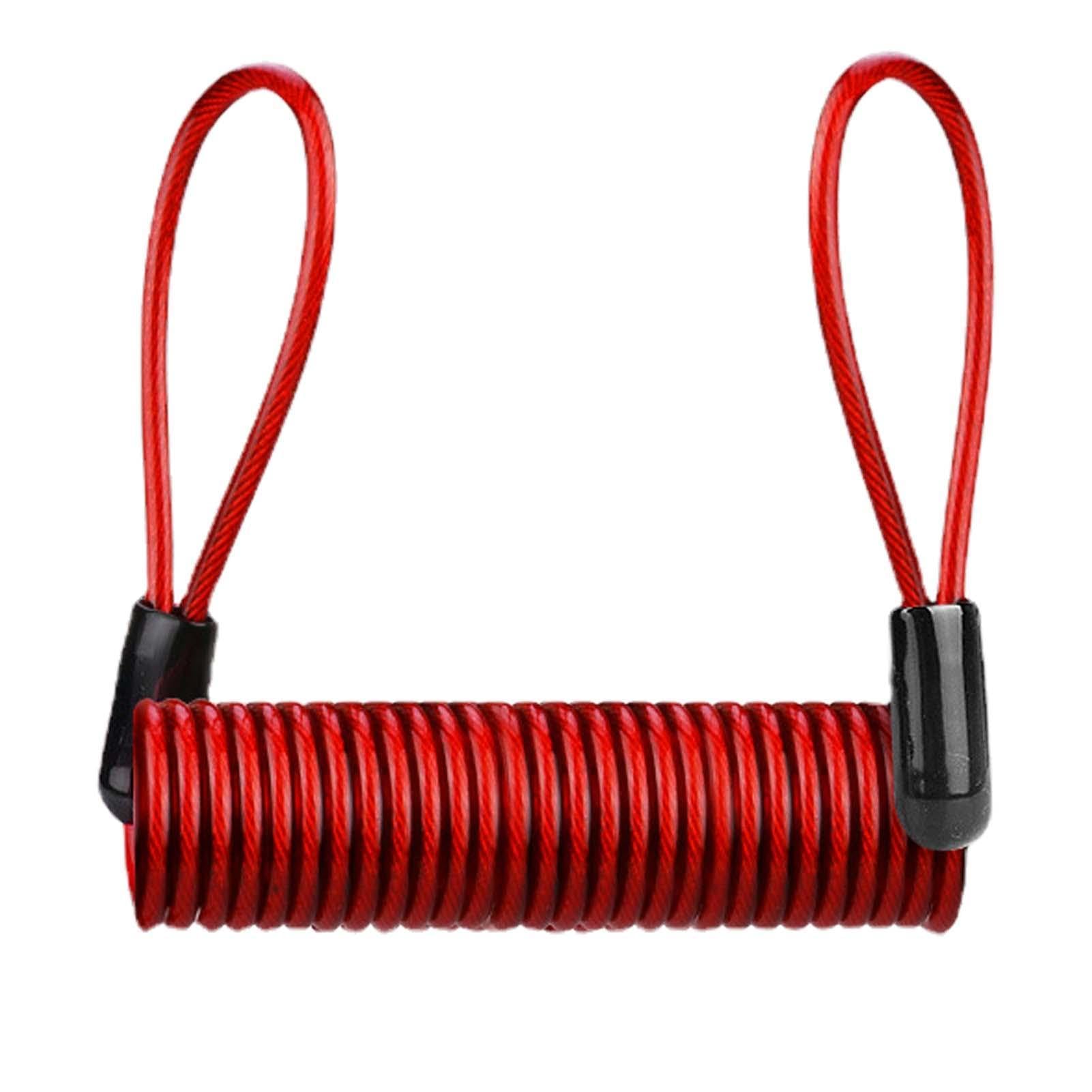 Pommyyn Helmet Lock Cable - Anti-Theft Disc Lock Cable | See description красный