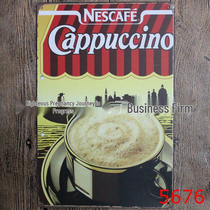 Vintage Coffee Tin Sign for Restaurant or Home Decor
