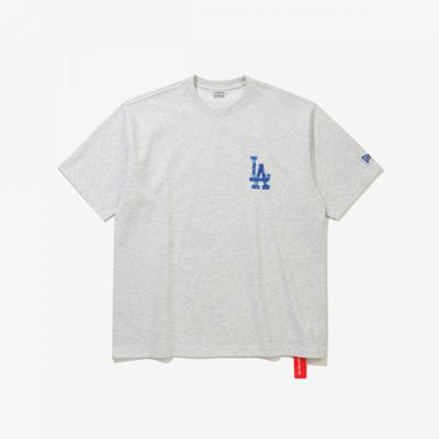 New Era Mlb La Dodgers Desenho Camiseta Cinza Mescla
