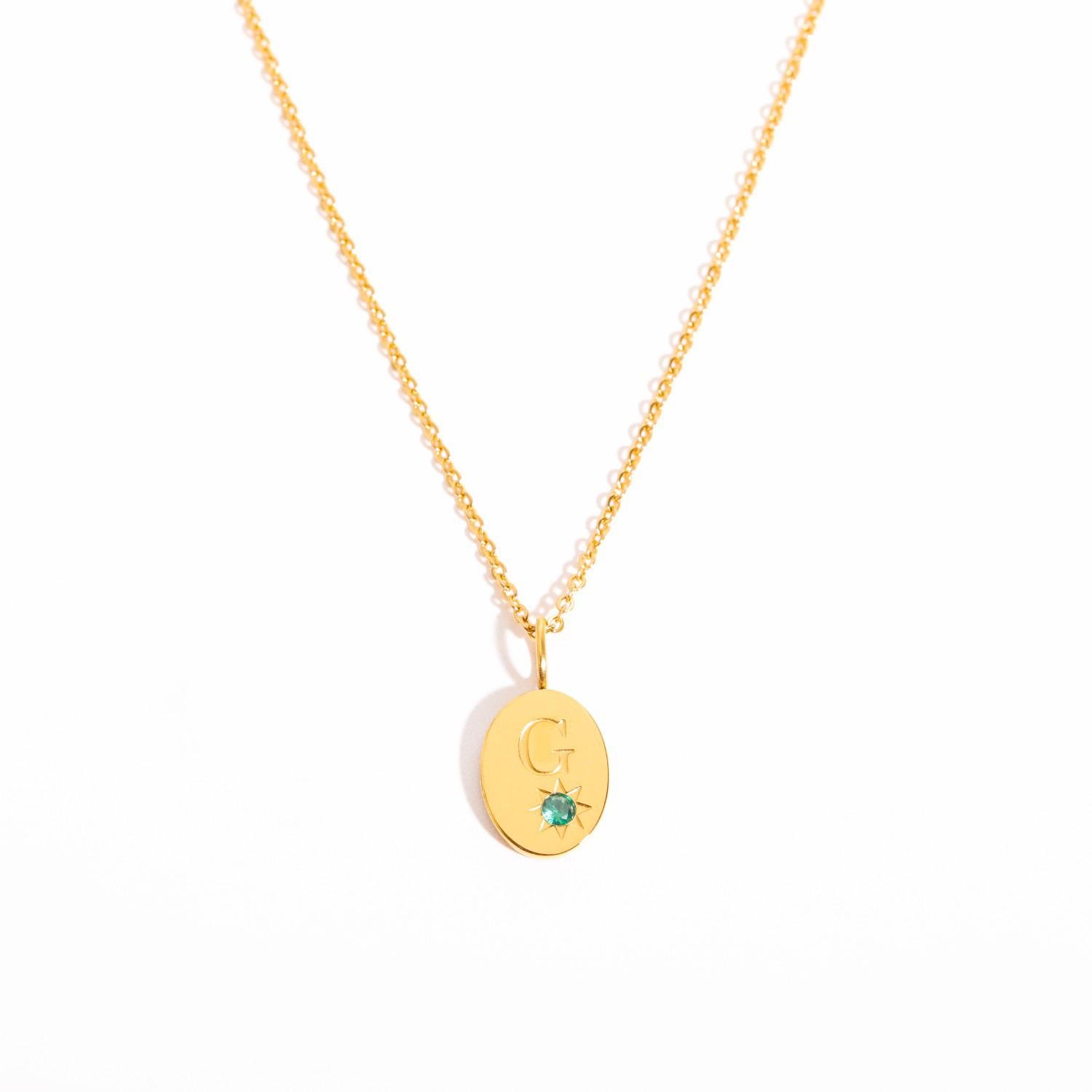 Titanium Steel High Color Retention 26 Letters Zircon 12 Constellations 12 Constellations Color Retention Necklace Plated With 18K Gold