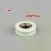 S-Schiebetür und Fenster Schieberad 626 Lager Riemenscheibe 6*22*7MM Flaches Rad U-förmige Nut Nylon-Pad Spritzgussmaterial