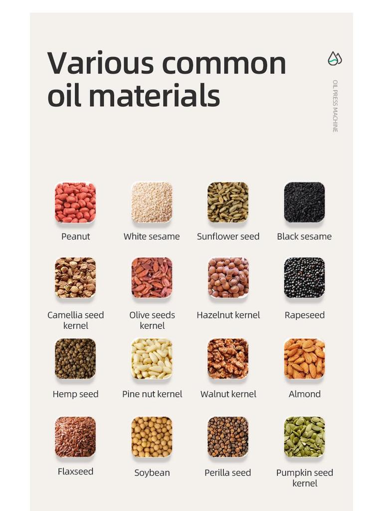 2025 Stainless Steel Home Oil Press Machine - 1100W High Power for Commercial Use