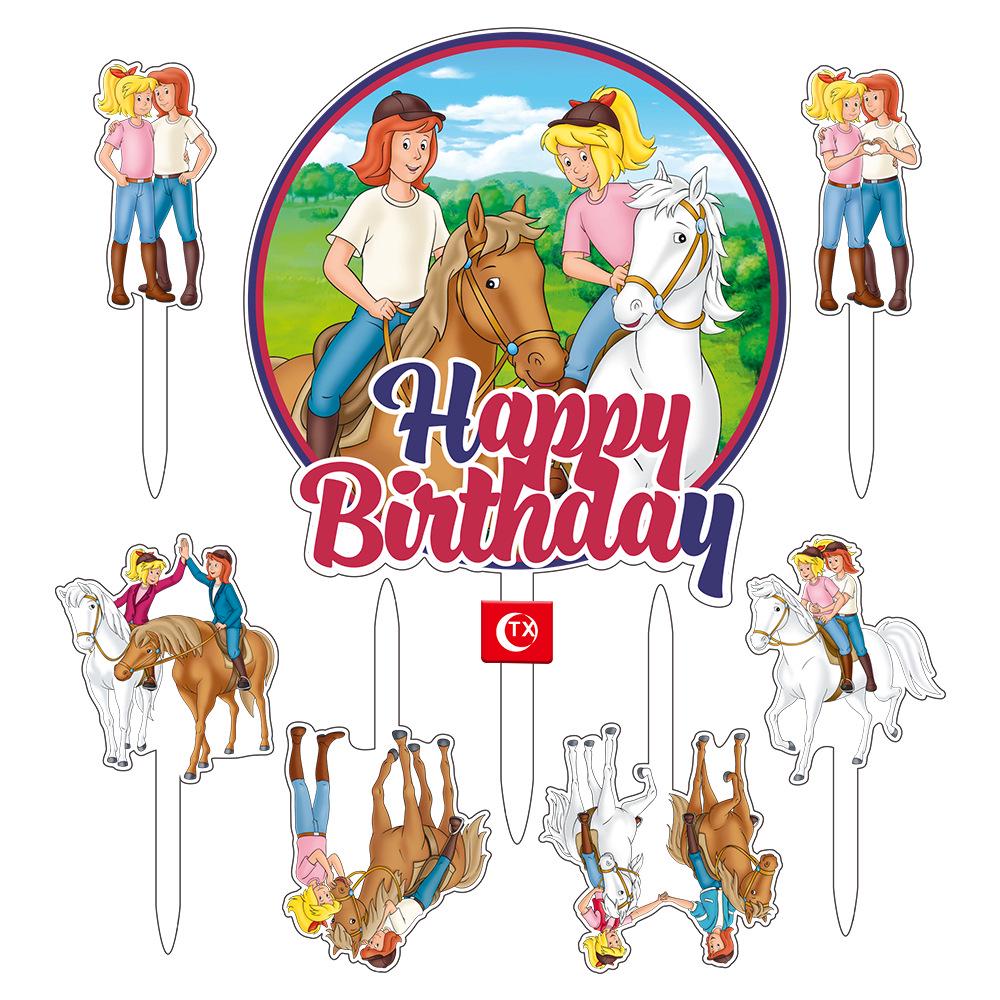 Customizable Colorful Cake Toppers