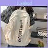 Lightweight Student Letter Backpack Large Capacity School Bag For Daily Use