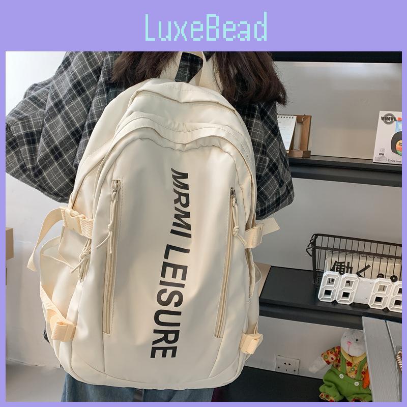 Lightweight Student Letter Backpack Large Capacity School Bag For Daily Use