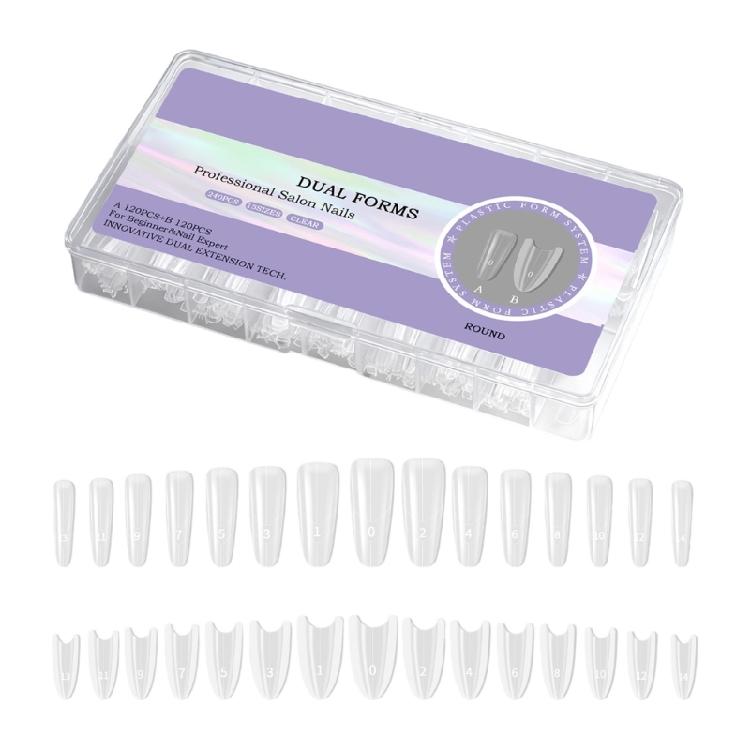 Oval Shape ABS Nail Extension Templates With Dog Ladder Support For Long Lasting Gel Polish Applications