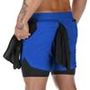Pantaloncini Sportivi da Uomo a Doppio Strato Traspiranti ad Asciugatura Rapida per Fitness Estivo