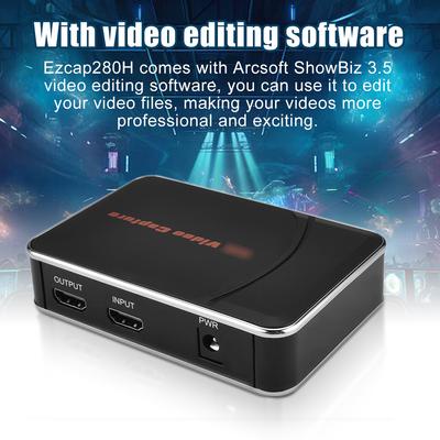 Ezcap280 HDMI Video Capture Card with Independent Microphone Audio Input, 1080P30Hz HighClear