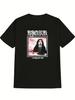 Unisex T-shirt Bjork Men's Gothic Style Graphic Tee - Made from Heavy, Short Sleeves, Crew Neck, Black Featuring Wh