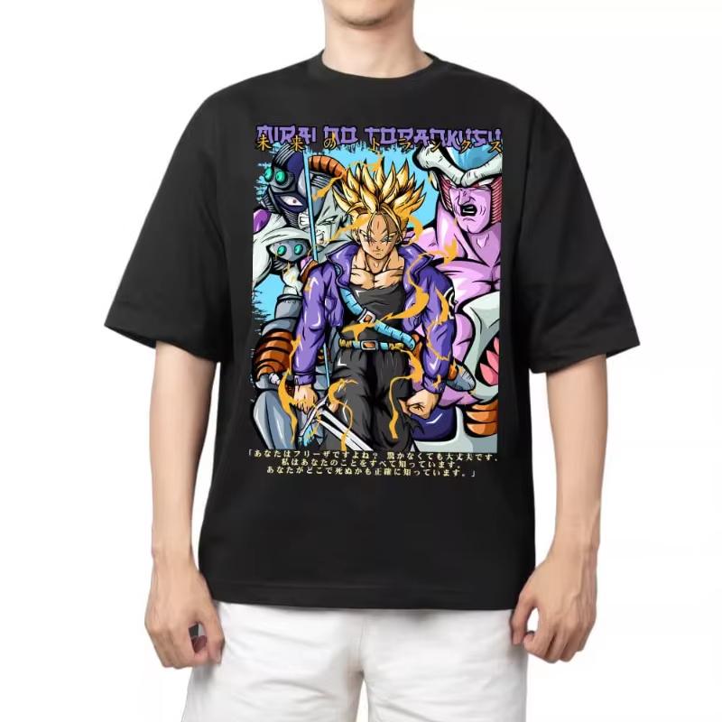 2026 New Dragon Ball Pattern Printed Tshirt  Mens Americanstyle Retro Versatile Shortsleeved Tshirt