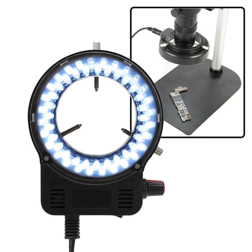 LED 52 Lamp Beads Adjustable Microscope Ring Light High Brightness Lamp