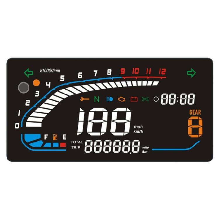 

Motorcycle LCD Instrument Panel Meter Gauge Speedometer Odometer Tachometer Clear Display Suitable for CM125 CM150 CM250 1