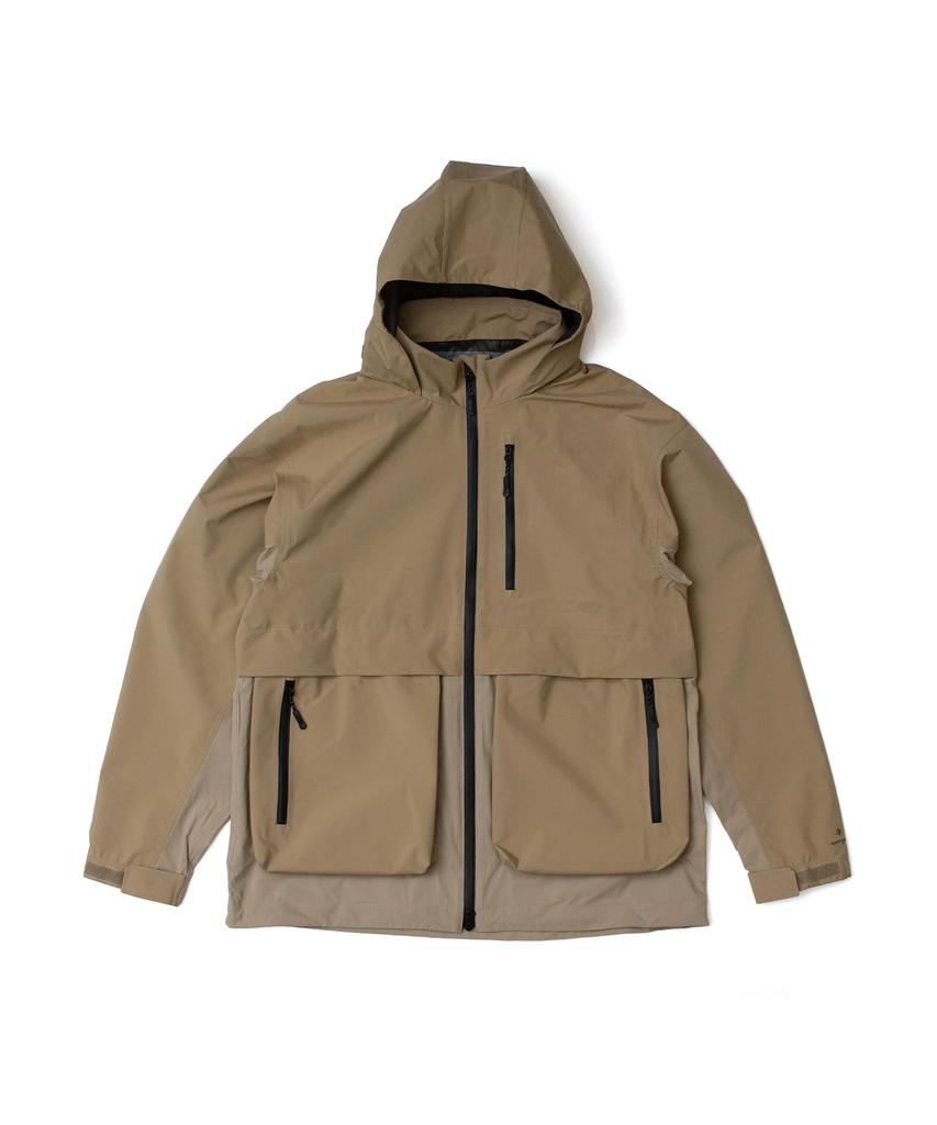 Snow Peak SYMPATEX Hybrid Rain Jacket and Large JK-25SU701, Men's Women's, Beige,