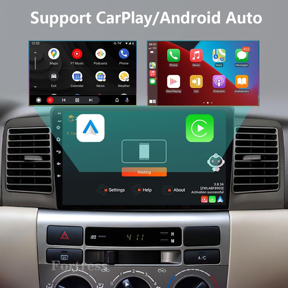 2Din Android14 For Toyota Corolla E120 E130 2000-2004 Car Radio Multimedia Video Player GPS Navigation Carplay Stereo Autoradio