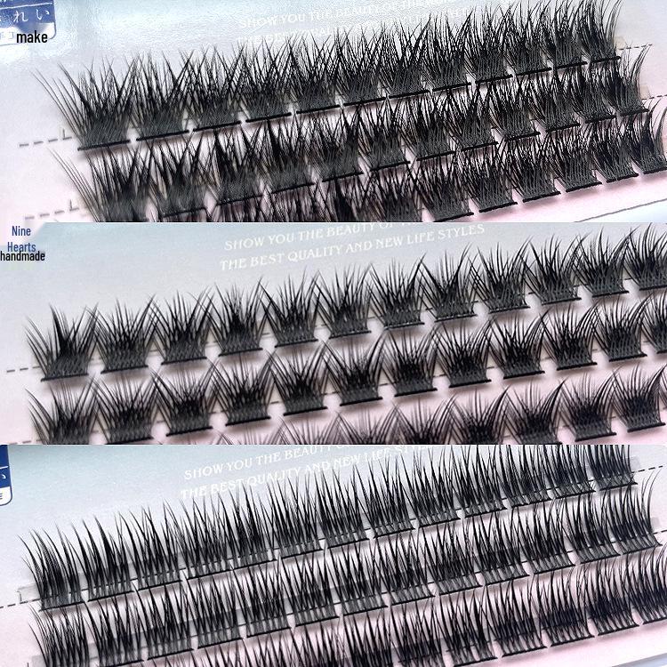 

European & American Style Cluster False Eyelashes for Self-Application 16mm