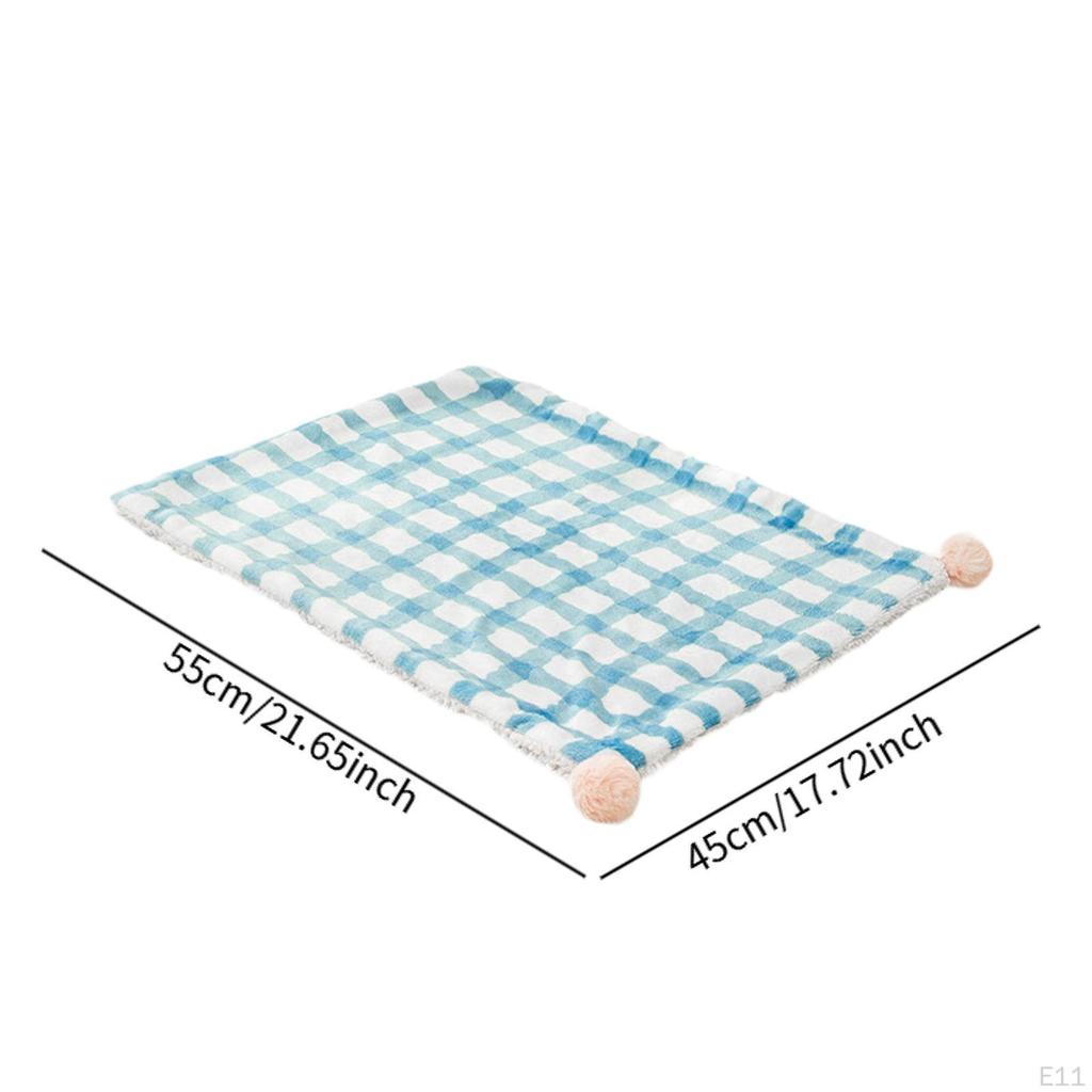 Fleece Cat And Dog Bed Mat, Washable Kennel Pad for Pets