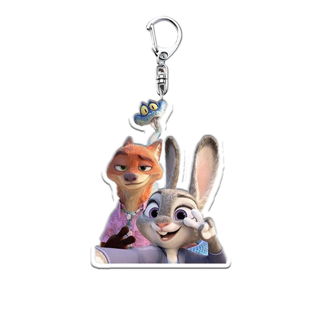 Set Of 1 Anime Acrylic Keychain Double Side Pendant Keyring