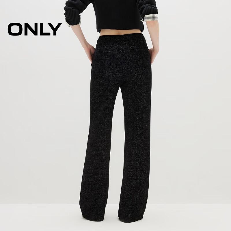 ONLY Women's Elastic Waist Knitted Straight Leg Pants