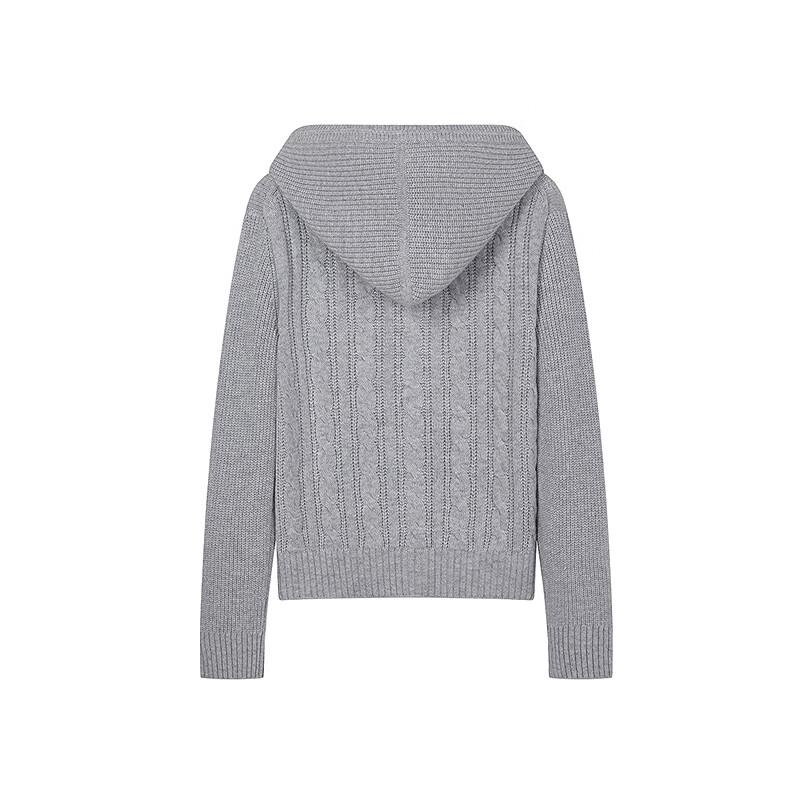 Teenie Weenie Zhao Lusi Style Bear Hooded Knit Cardigan