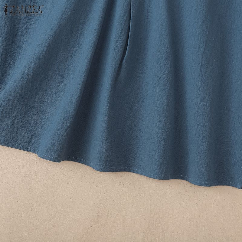 ZANZEA Women Casual V-Neck Solid Color Sleeveless Cotton Tank Tops