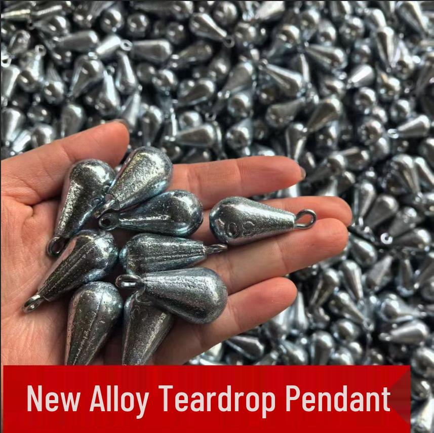 Teardrop Alloy Swivel Hook Lead Sinker Fishing Tackle