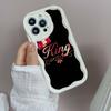 LZ29 Queen King Crown Couple Clear Soft Wave Phone Cases for iPhone 15 13 Pro Max 12 Mini 14 8 Plus XS Max XR 6 Protection Back Cover