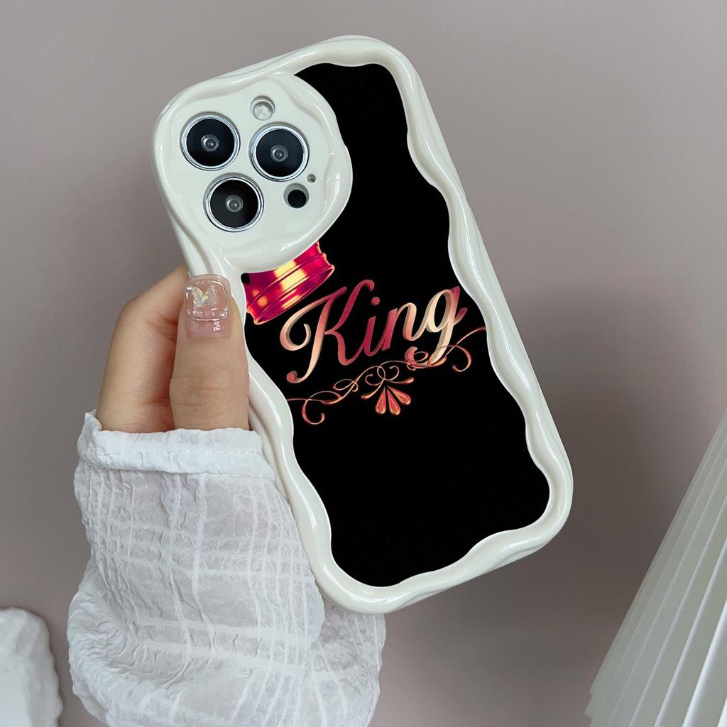LZ29 Queen King Crown Couple Clear Soft Wave Phone Cases for iPhone 15 13 Pro Max 12 Mini 14 8 Plus XS Max XR 6 Protection Back Cover